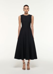 Black Beaded Flair Dress