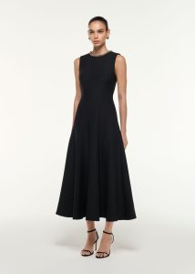 Black Beaded Flair Dress