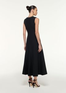 Black Beaded Flair Dress