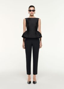 Peplum Top & Cigarette Pants