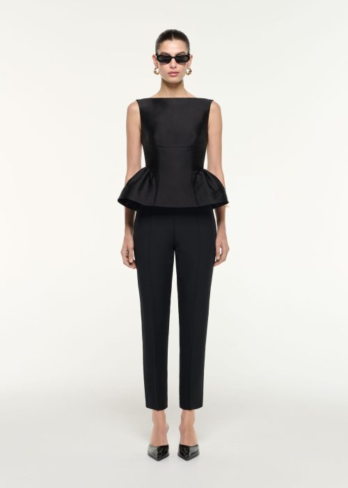 Peplum Top & Cigarette Pants